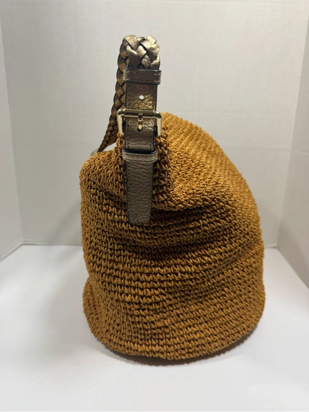 Michael Kors Woven Shoulder Bucket Bag